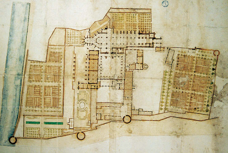 Saint-Germain d’Auxerre, plan 1700 (© AD Yonne)
