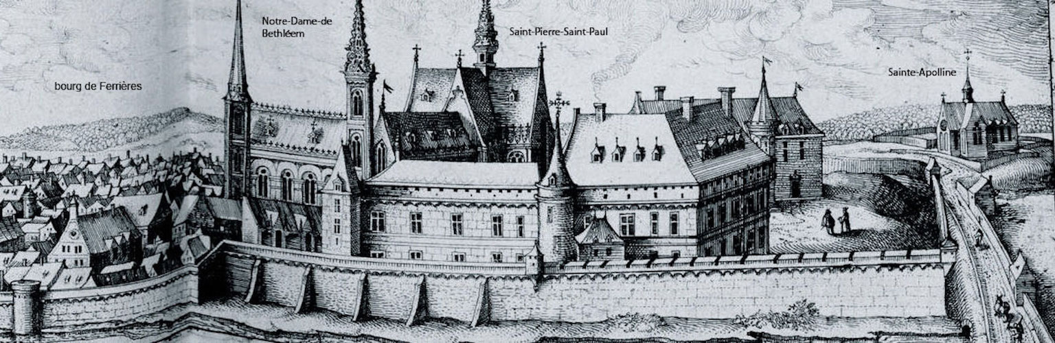 Ferrières-en-Gâtinais, Topographie françoise […] sur les dessins de défunt Claude Chastillon, 1655, pl. 99 (© Bibliothèque numérique de l’INHA, collection Jacques Doucet)