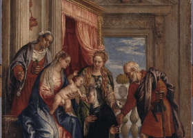 Sainte_Famille_avec_une_bénédictine__Véronèse