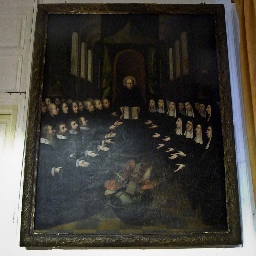 Saint_Benoit_preside_le_chapitre__Philippe_de_Champaigne__Salle_de_la_Communaute__benes_SS_Rouen