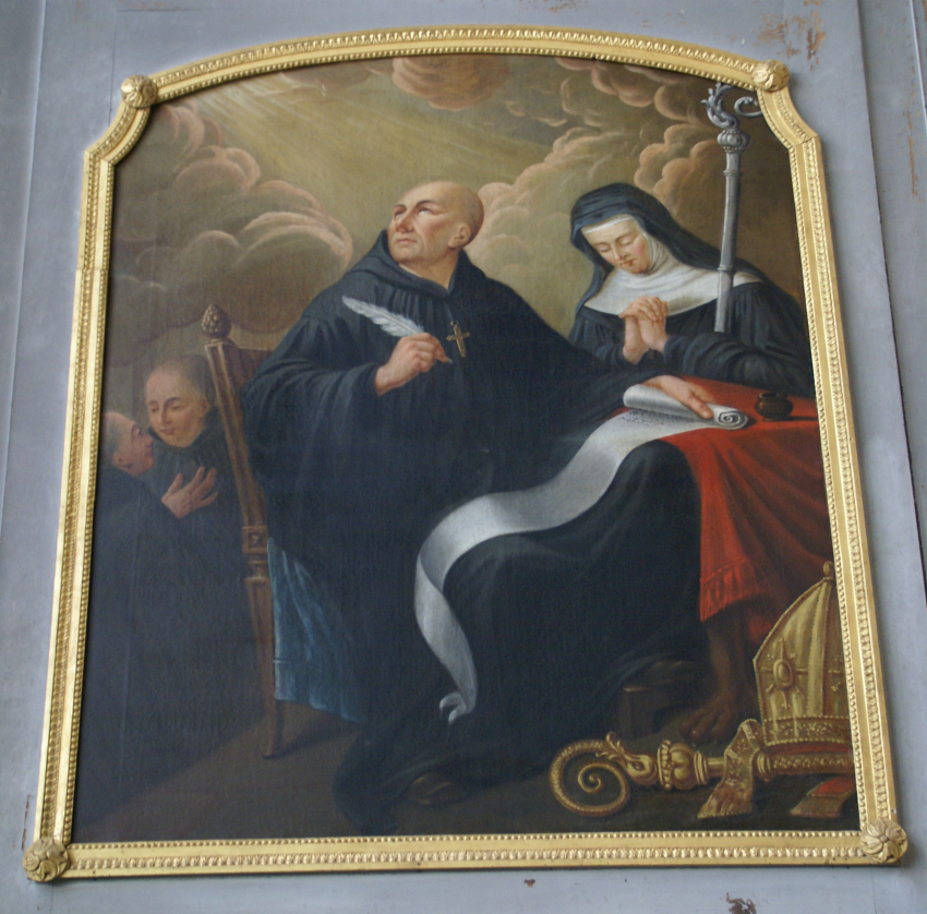 St_Benoit_ecrivant_la_regle__cathedrale_ST_Etienne_Bourges