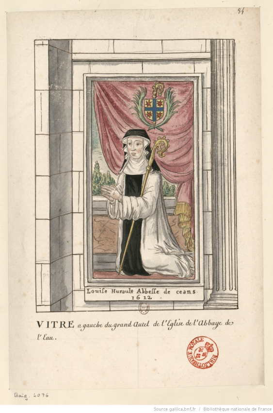 Vitrail_de_Louise_Hurault__abbesse_abbaye_de_l_Eau